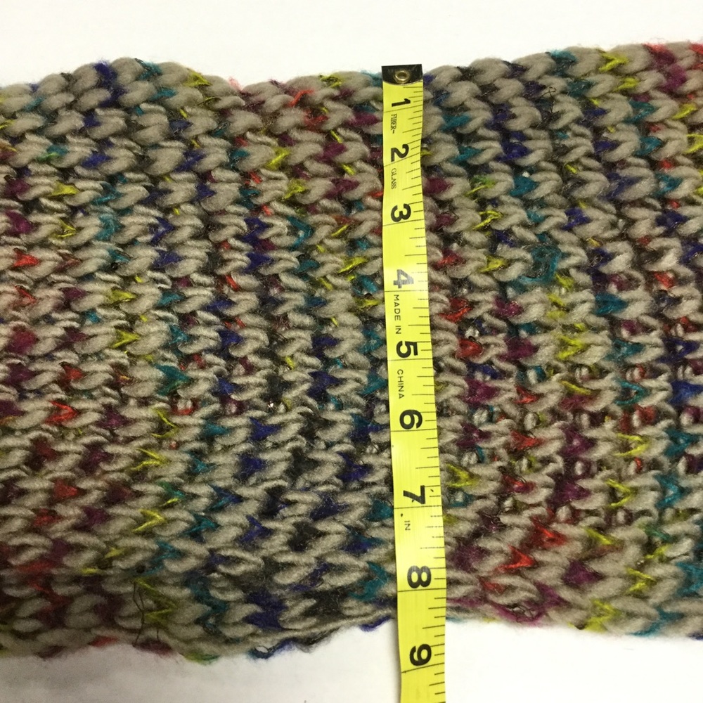 Multi Colored Tan Sequins Infinity Knit Scarf - Picture 3 of 6